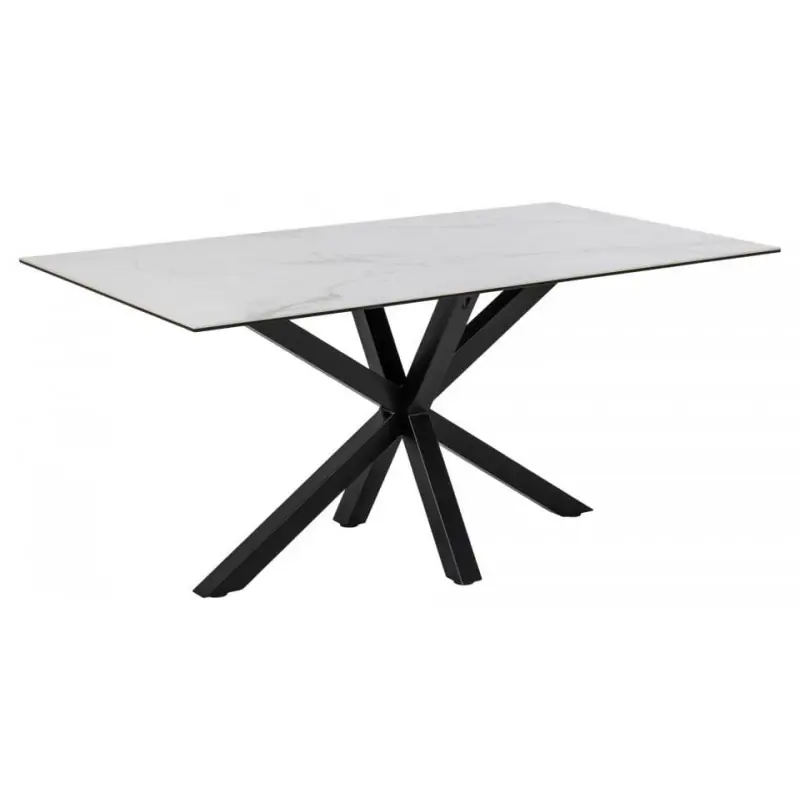Cena promocyjna Stół Heaven 160-90cm biały-czarny Actona