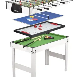 Dostępne od ręki Stół do gier 4 w 1: PIŁKARZYKI, BILARD, TENIS, CYMBERGAJ