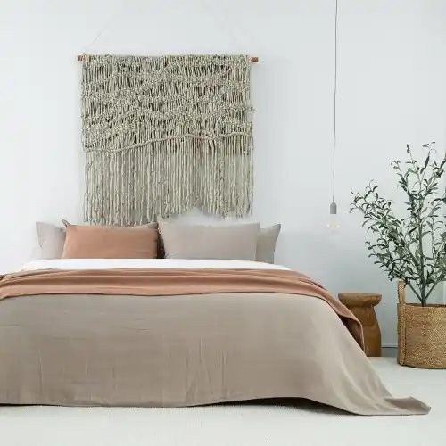 Narzuta bawełniana BEŻOWA | MOYHA Oferta