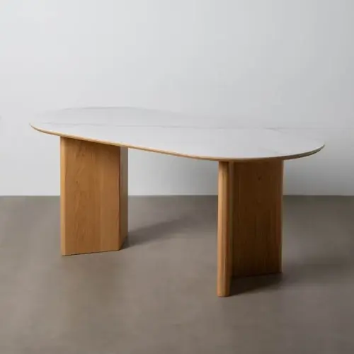 Bestseller Stół jadalniany biały naturalny mdf-ceramiczny | Ixia