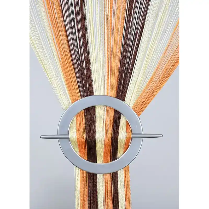 Firana MAKARON ecru-pomarańcz-brąz cieniowany gładki 100x200cm Szybka wysyłka