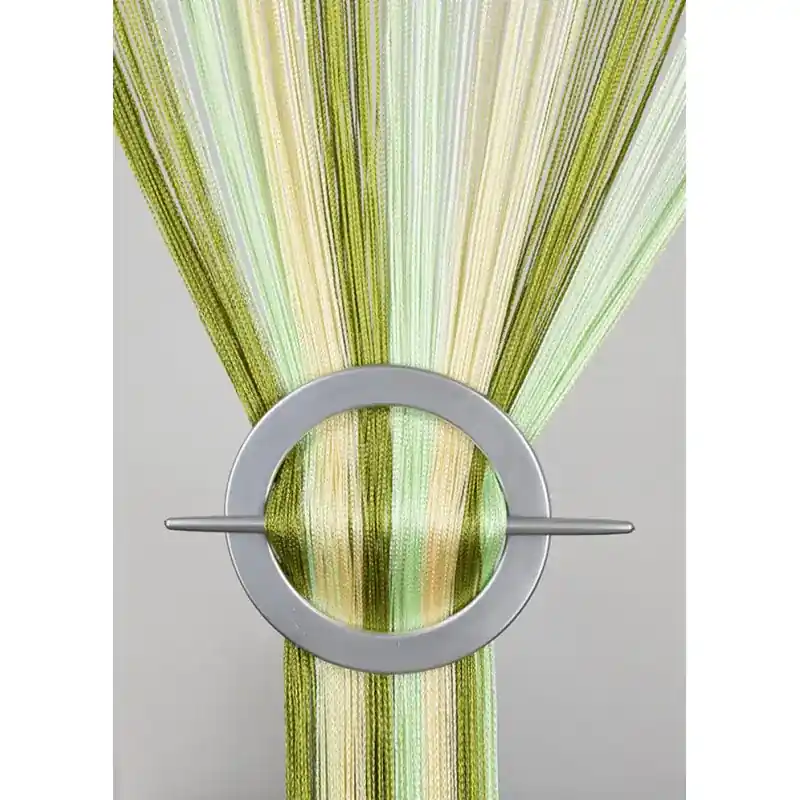 Wyjątkowa oferta Firana MAKARON zielony-oliwkowy-ecru cieniowany gładki 150x250cm
