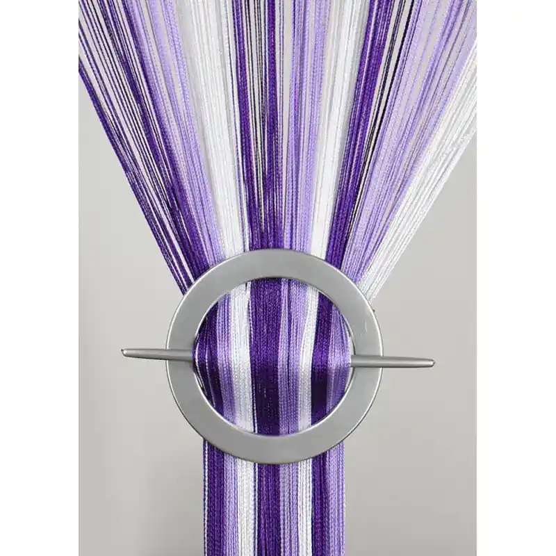 Firana MAKARON fiolet-ciemny fiiolet-biały cieniowany gładki 300x250cm Popularny