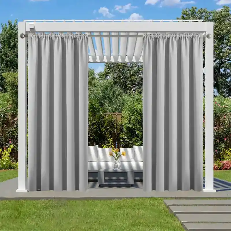 Zasłona szara do altany, ogrodu i na taras na tunelu 150x200cm TUINELA Nowy