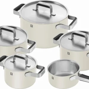 Darmowy zwrot ZWILLING Pure zestaw garnków 5 cz, kość słoniowa