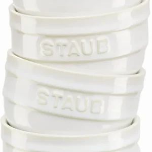 Staub XS-MINIS - zestaw 4 ramekinów okrągłych 9 cm, kość słoniowa Oferta limitowana