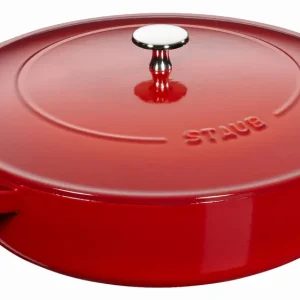 Wybór klientów Staub - Żeliwna patelnia do duszenia z pokrywką 24 cm, czerwona