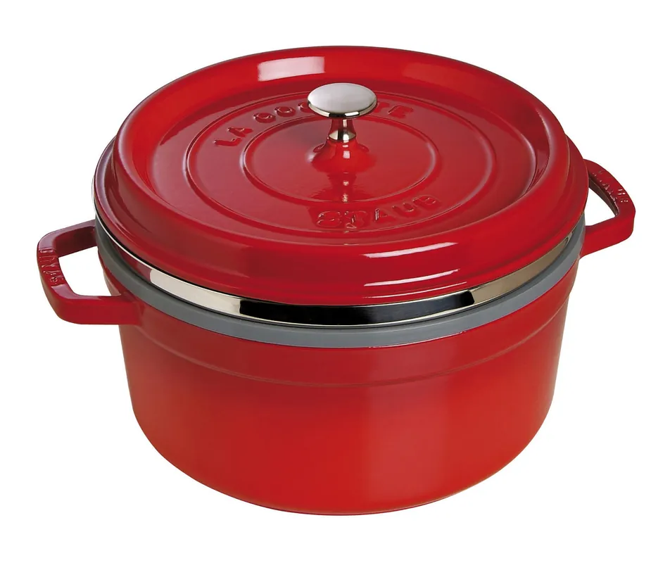 Staub La Cocotte - garnek żeliwny z wkładem 5,25 l, czerwony Łatwy zwrot