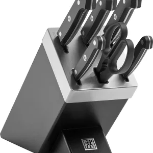 ZWILLING Gourmet Zestaw noży w bloku samoostrzącym 7 części, czarny Nowy