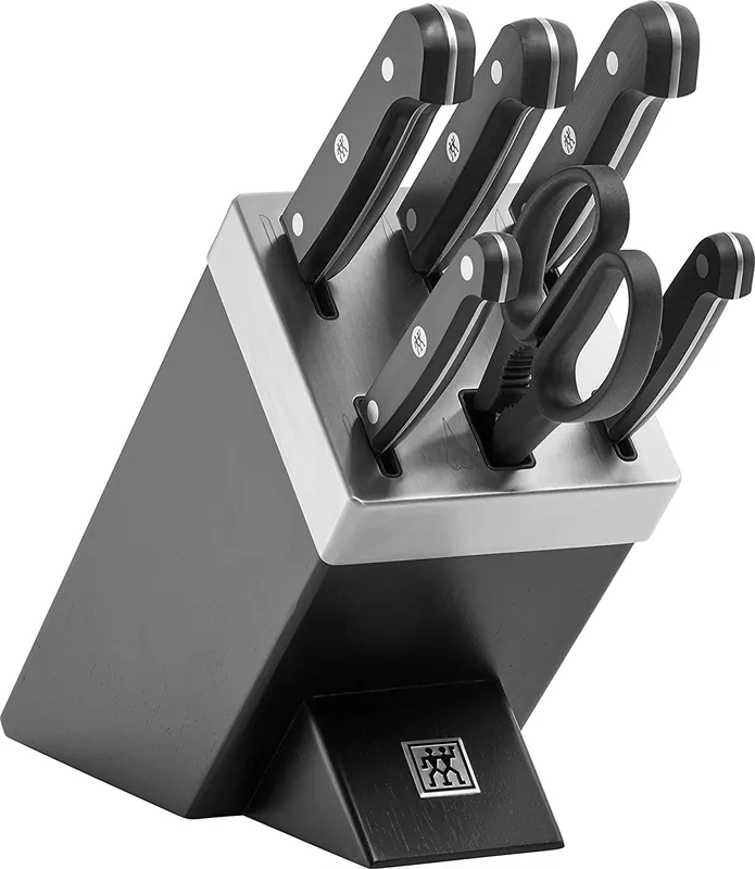 ZWILLING Gourmet Zestaw noży w bloku samoostrzącym 7 części, czarny Nowy