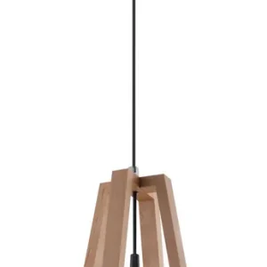 Lampa wisząca Casco czarna/naturalne drewno Dodaj do koszyka