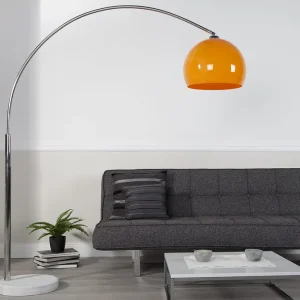 Lampa podłogowa Bowl 170-210 cm pomarańczowa Darmowy zwrot