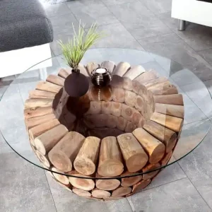 Szklany blat do stolika Organic Nature 70 cm Super okazja