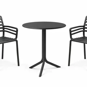 Darmowa dostawa Zestaw stół Spritz + 2 krzesła Doga Arm anthracite - Nardi
