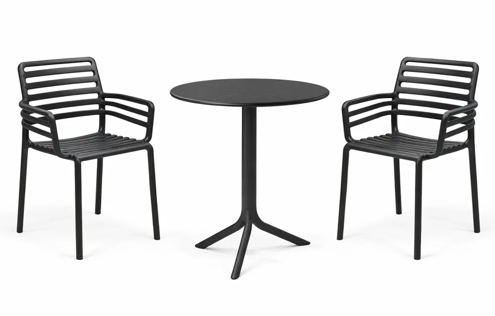 Darmowa dostawa Zestaw stół Spritz + 2 krzesła Doga Arm anthracite - Nardi
