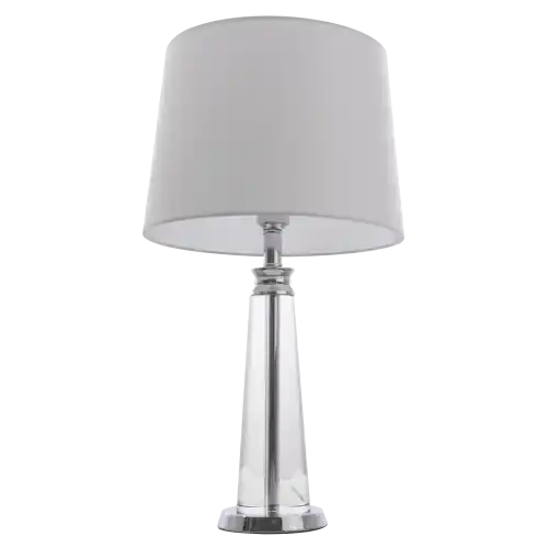 Nowość Lampa Stołowa Napoli Chrom, Biały 36x36x62cm