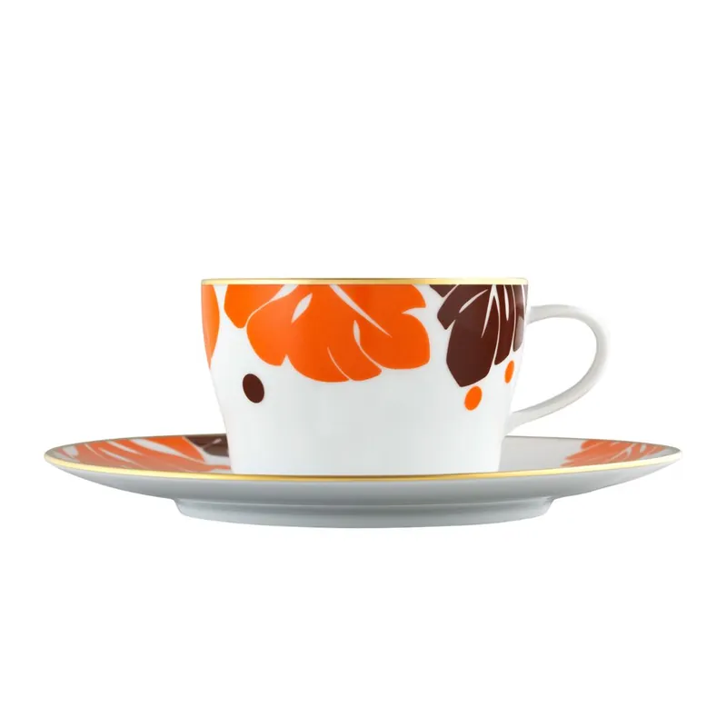 Filiżanka do herbaty lub cappuccino ze spodkiem AURÉOLE/COLORÉE FÜRSTENBERG Tylko do końca tygodnia