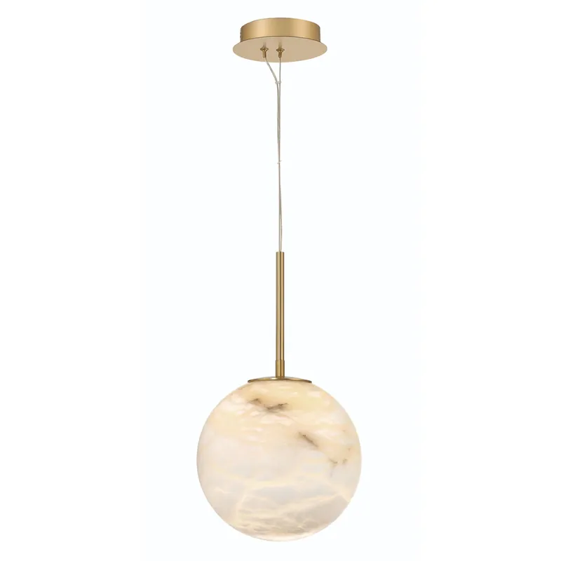 Średnia lampa wisząca Kepler - 1 źródło światła - Szczotkowane złoto Oferta limitowana