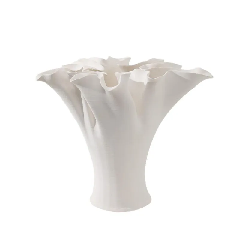 Łatwy zwrot Wazon Flamenco 25x31,5cm 3d biały