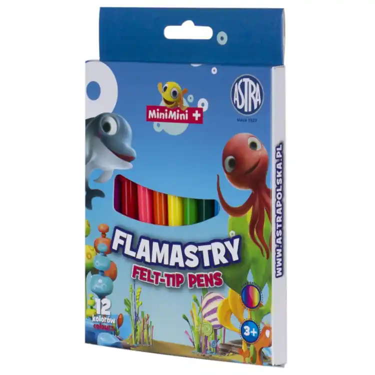 Bezpieczne zakupy Flamastry 12 kolorów mazaki Mini Mini