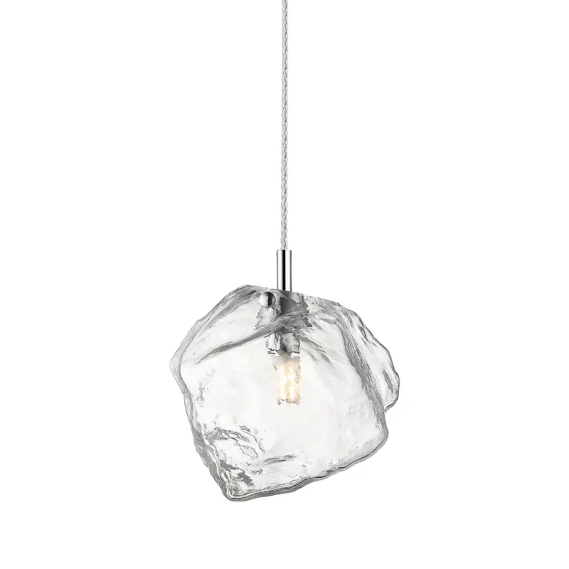 Lampa wisząca Arsenio srebrna transparentna mała Łatwy zwrot
