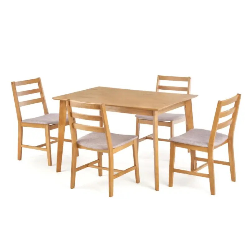 Oferta limitowana Stół z krzesłami Ques jasny dąb