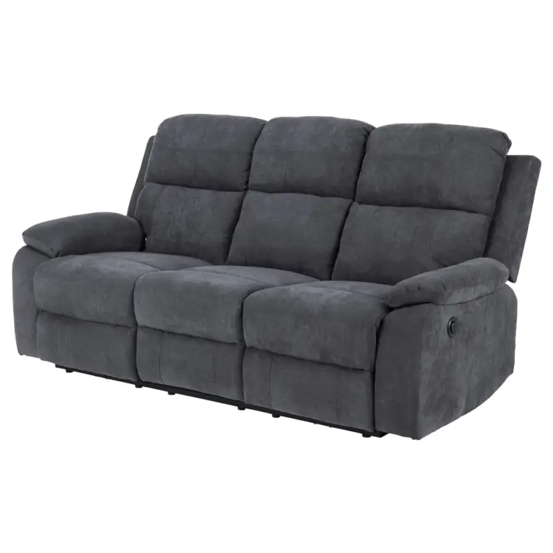 Sofa trzyosobowa Dinah z wysuwanym podnóżkiem grafitowa Zniżka