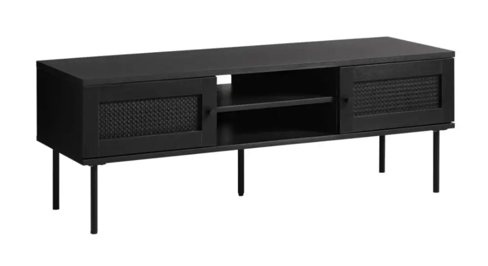 Ostatnie sztuki Szafka RTV Mogest 120 cm czarna plecionka boho