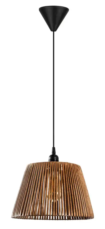 Bestseller Lampa wisząca Skawsle średnica 30 cm bambusowy klosz