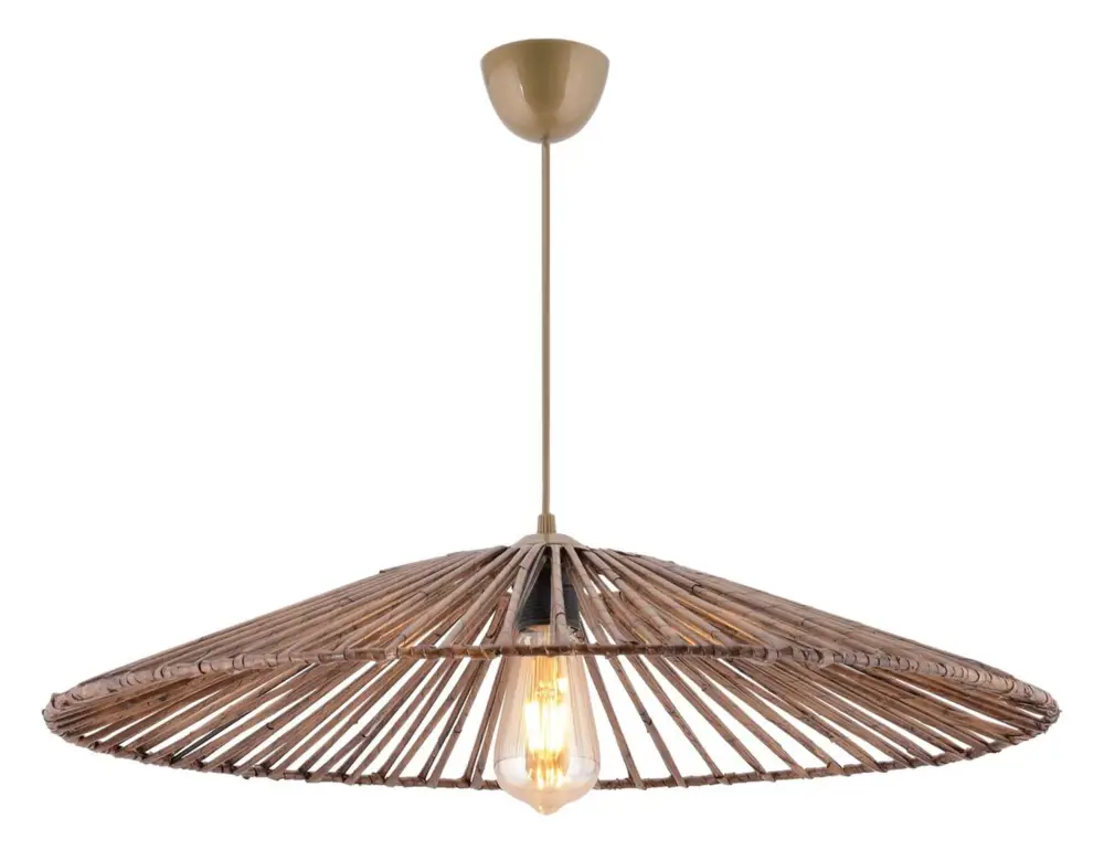 Lampa wisząca Duport średnica 61 cm bambusowy klosz Szybka dostawa
