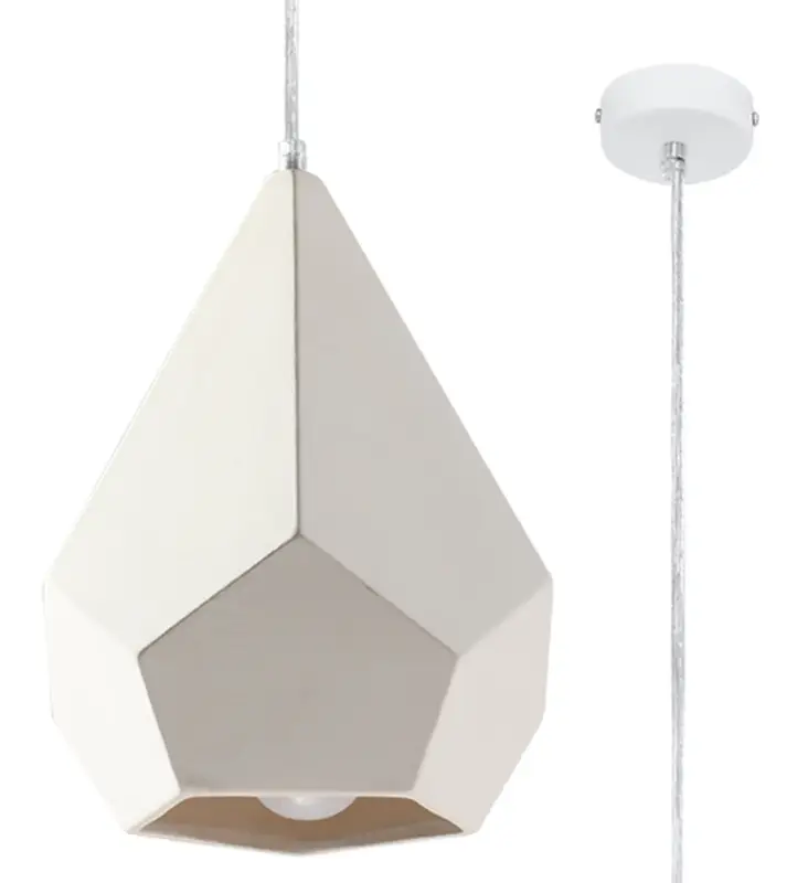 Lampa wisząca Siegg z ceramiki średnica 25 cm biała Kup online