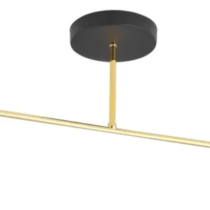 Ekspresowa dostawa Lampa sufitowa Manngum czarno-złota z grafitowymi kloszami x2