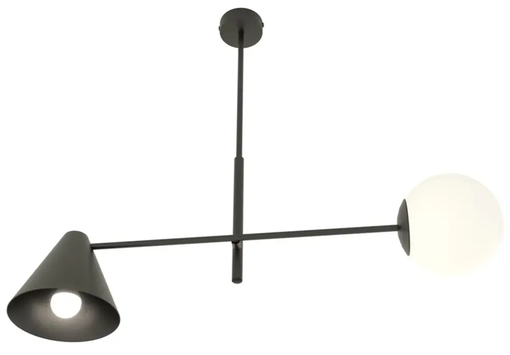 Kup online Lampa wisząca Hermesen czarna x2