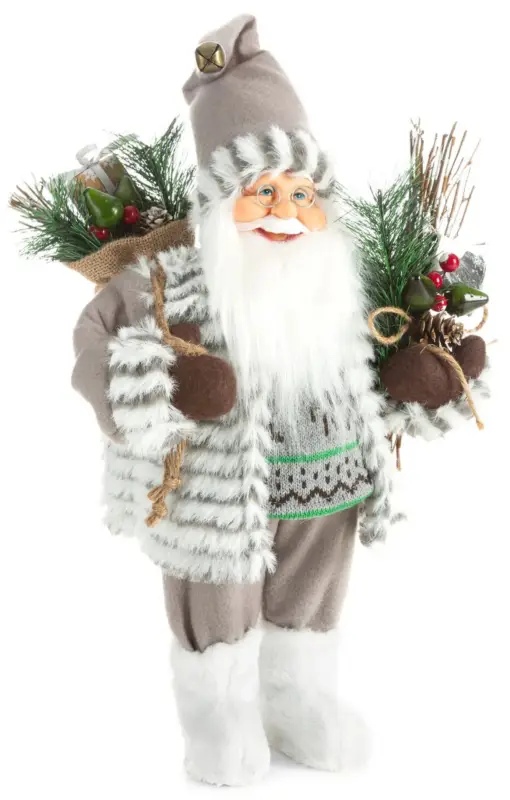 Figurka świąteczna Mikołaj 40 cm beżowy Nie przegap