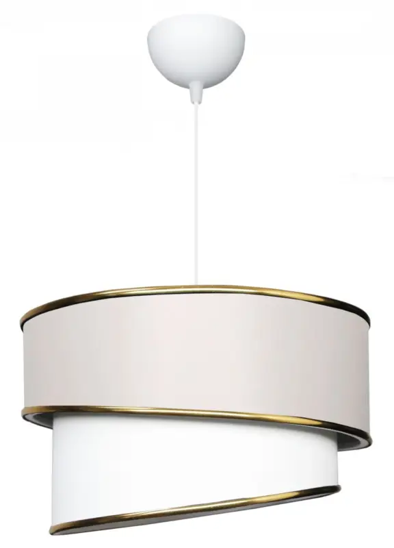 Lampa wisząca Hausally średnica 30 cm złoto-kremowa Bezpieczne zakupy
