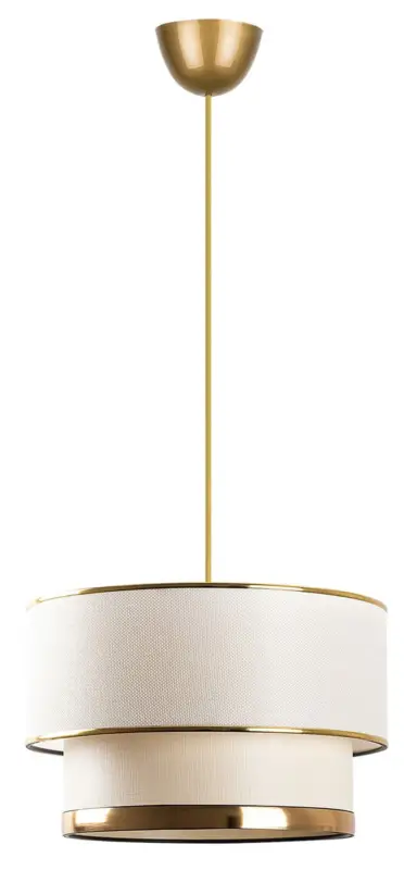 Wyjątkowa oferta Lampa wisząca Fattio średnica 30 cm złoto-kremowa