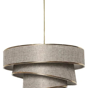Bezpieczne zakupy Lampa wisząca Couper 40 cm złoto-beżowa