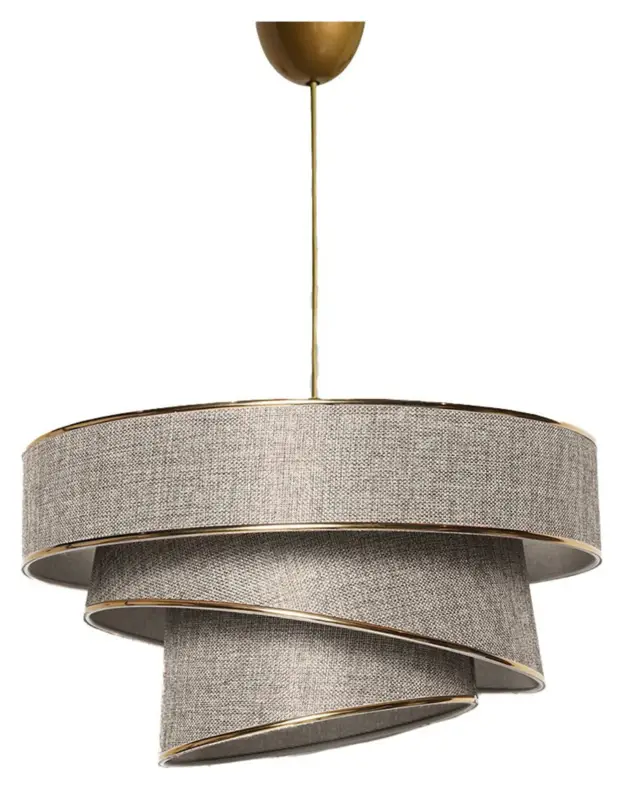 Bezpieczne zakupy Lampa wisząca Couper 40 cm złoto-beżowa