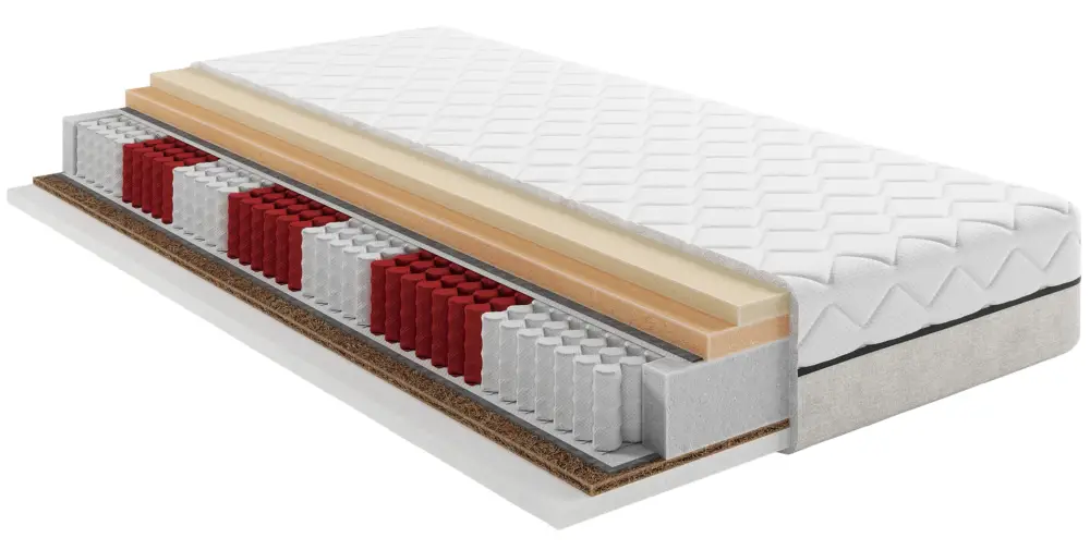 Materac kieszeniowy multipocket 160x200 cm Oppal z pianką visco i kokosem dwustronny Do wyczerpania zapasów