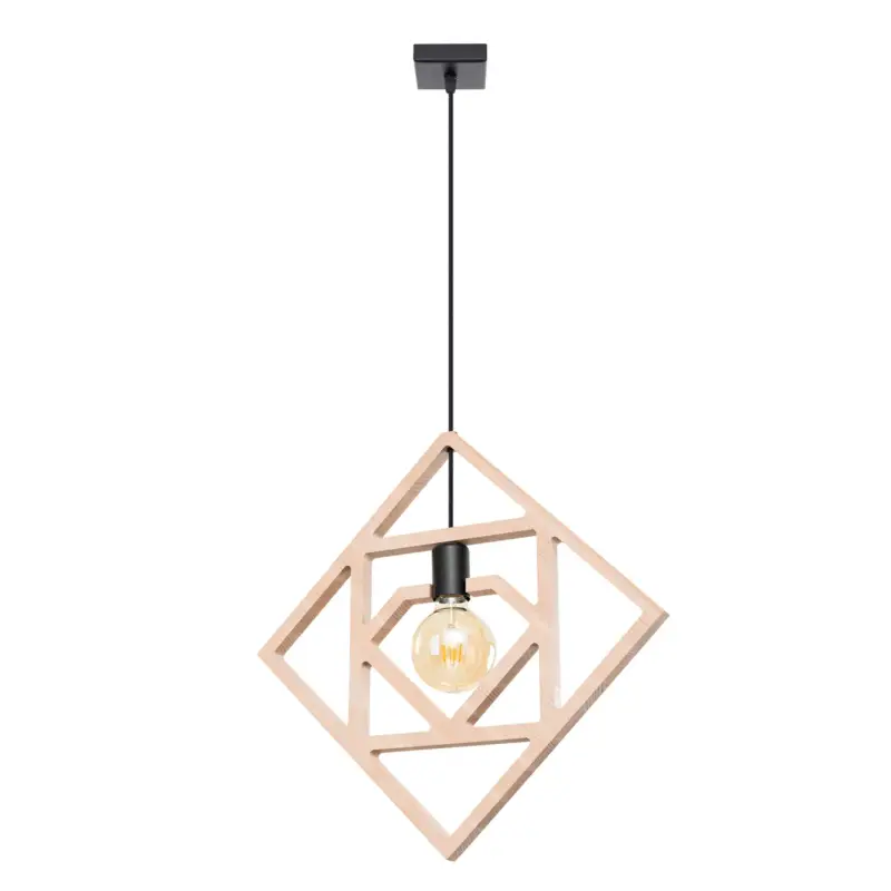 Hit sprzedaży Lampa wisząca Caro drewno bukowe