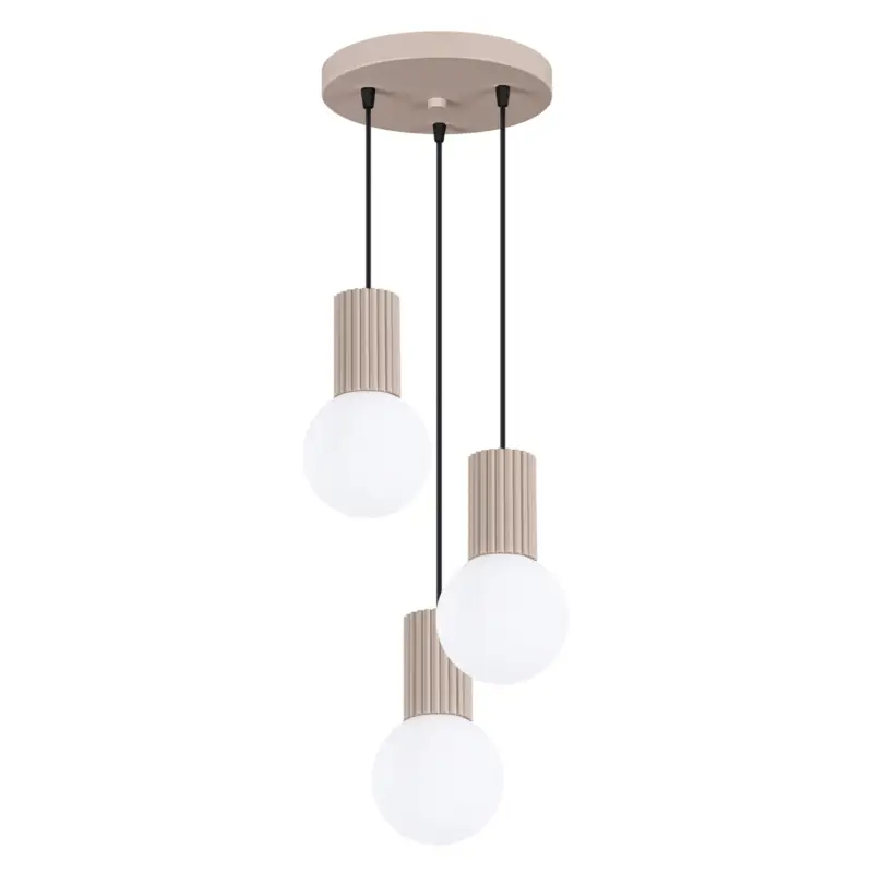 Dostępne od ręki Lampa wisząca Halo 3P taupe
