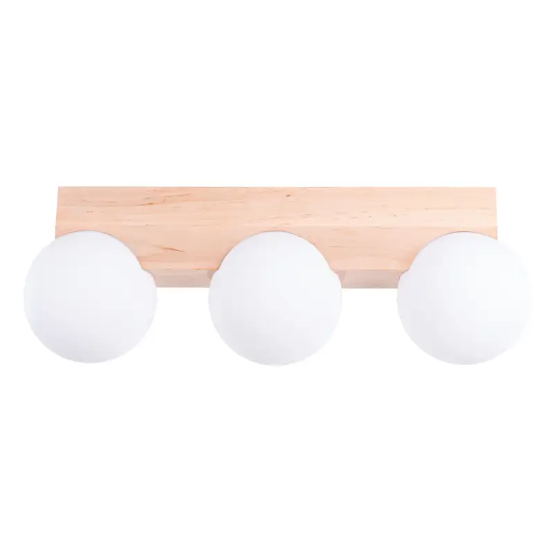 Wyjątkowa oferta Plafon Bulbo 3 naturalne drewno