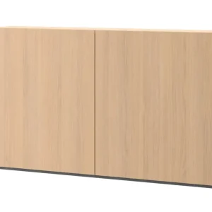 Szafka młodzieżowa dwudrzwiowa Woow wisząca z półkami 140 cm dąb vincenza bielona Cena promocyjna