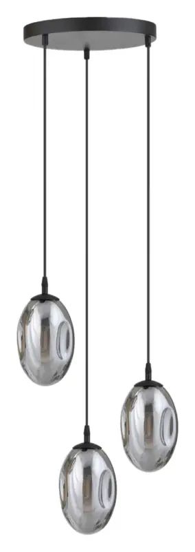 Lampa sufitowa Astral II x3 czarno-szara Bezpieczna płatność