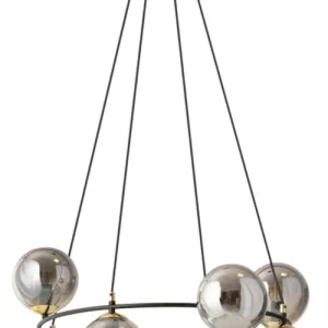 Zniżka Lampa sufitowa Azura x8 czarno-szara