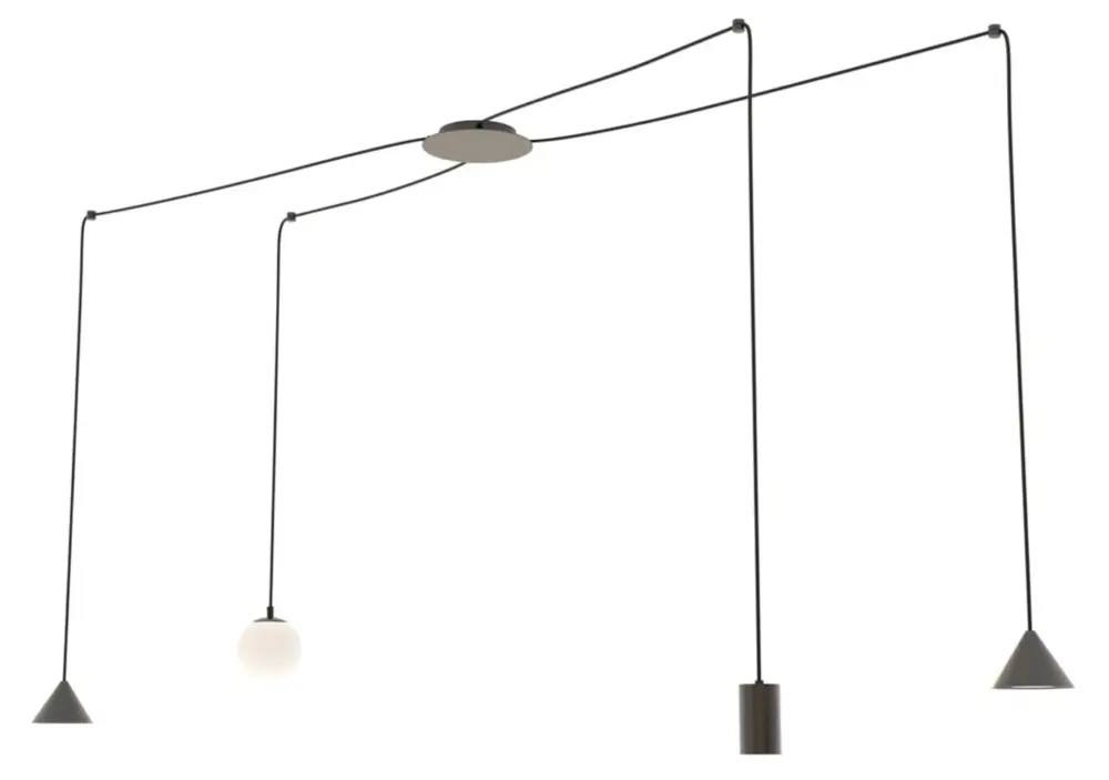 Lampa sufitowa Fuji x4 czarna Super okazja