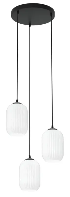 Lampa sufitowa Verdi IV x3 czarna Nowy
