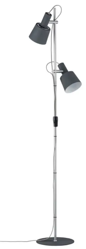Lampa podłogowa Haldar x2 ciemnoszara Hit sprzedaży