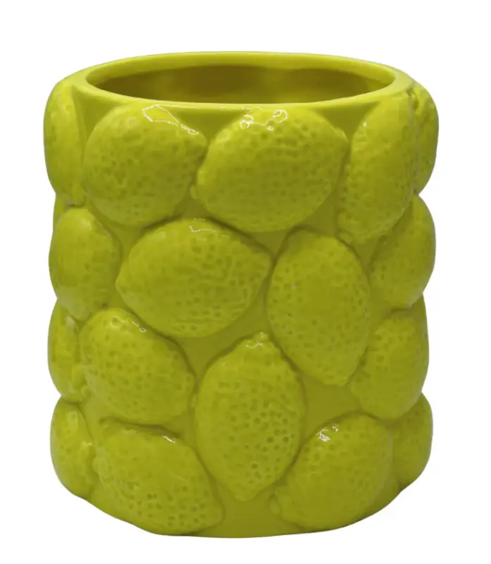 Doniczka ceramiczna Yuzuva 17,6 cm limonkowa Bezpieczna płatność