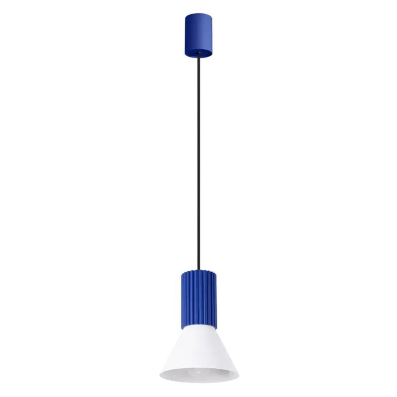 Lampa wisząca Estria x1 biała/ultramaryna Nowy